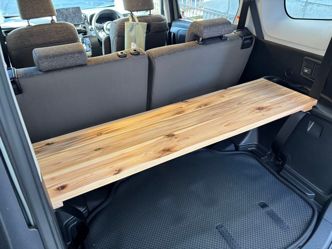 【新型シエンタ10系専用設計】ハンドメイド杉無垢材ラゲージボード｜車中泊にも最適