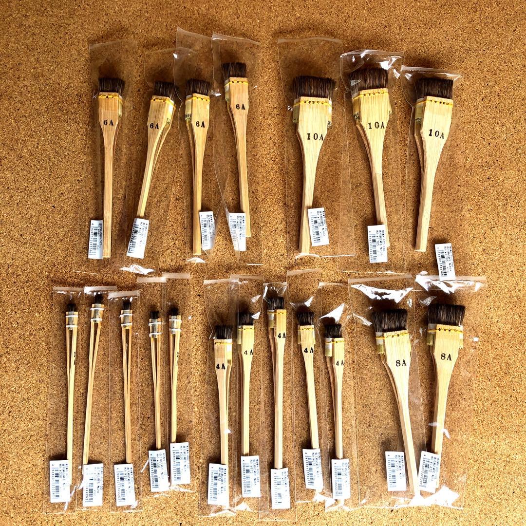 鹿毛刷込刷毛　19本セット