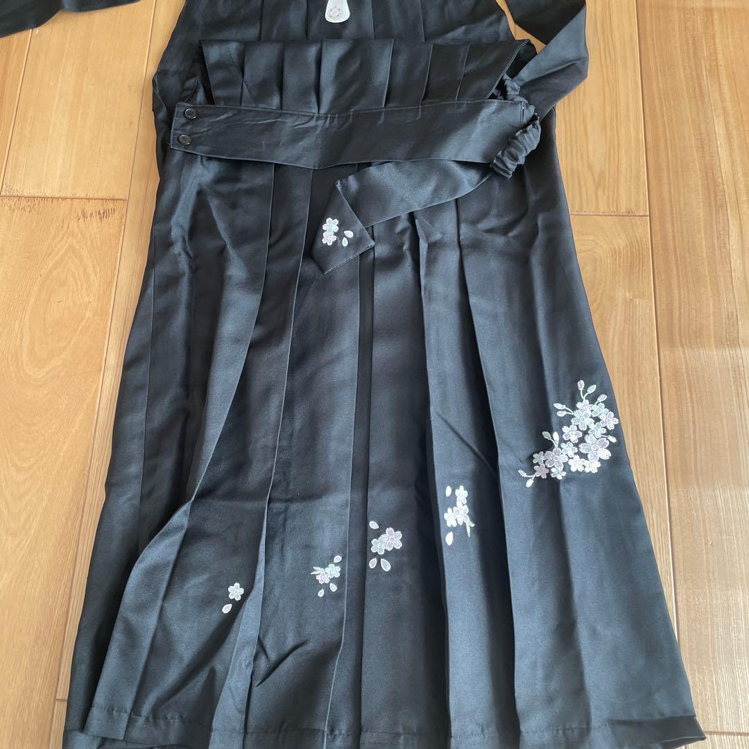【160サイズ】小学生　卒業式　袴セット　着用1回！肌襦袢つき。髪飾りも付けます