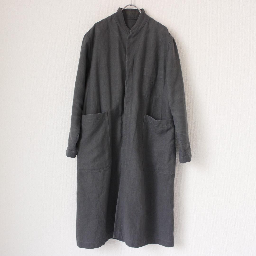 Bonjour biqui Bonjour リネンロングコート グレー Fサイズ