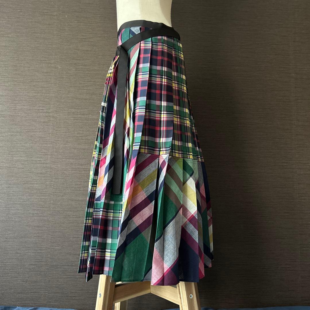 サカイ　マルチカラー チェック プリーツスカート
