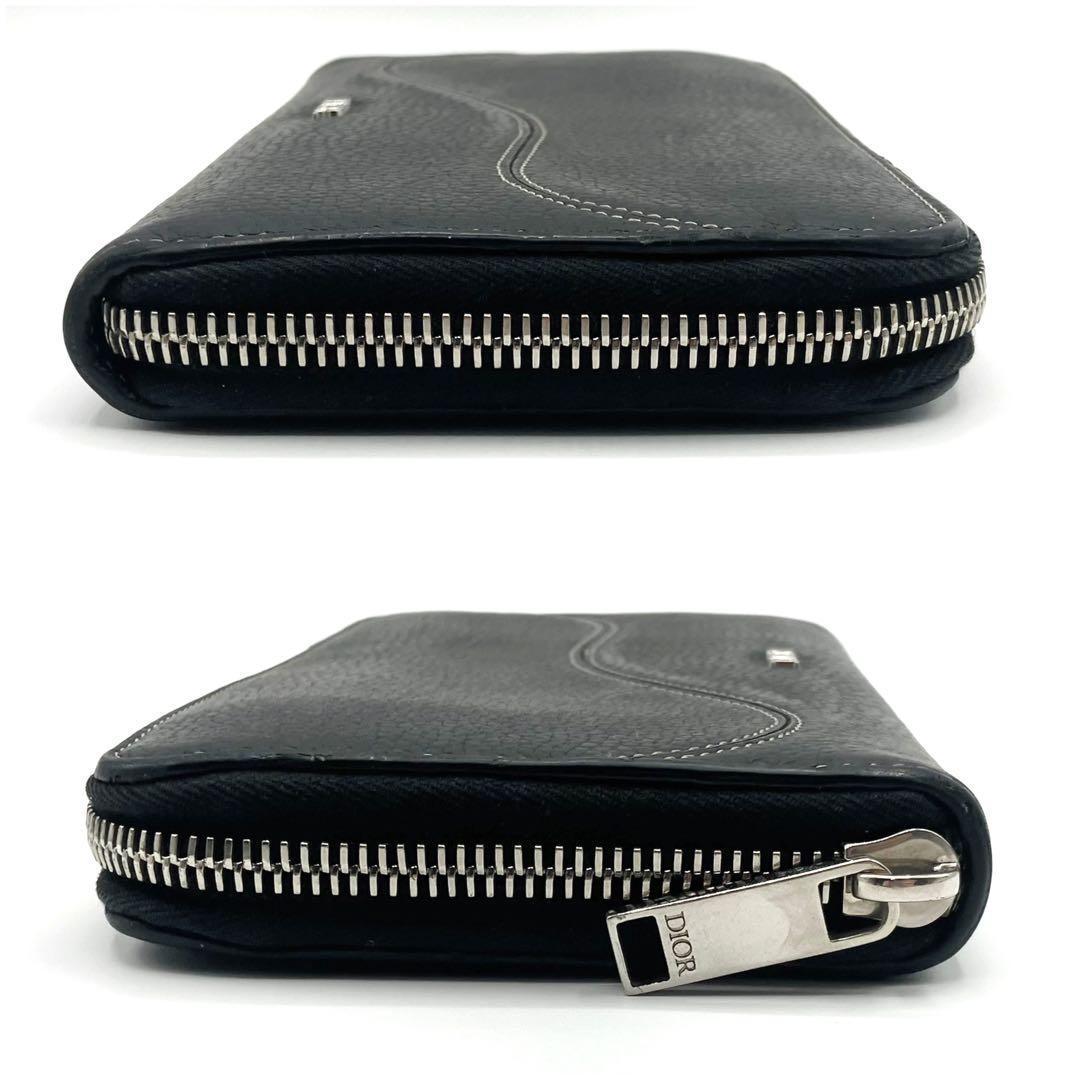 美品✨ ディオール サドル ロングジップウォレット ブラック