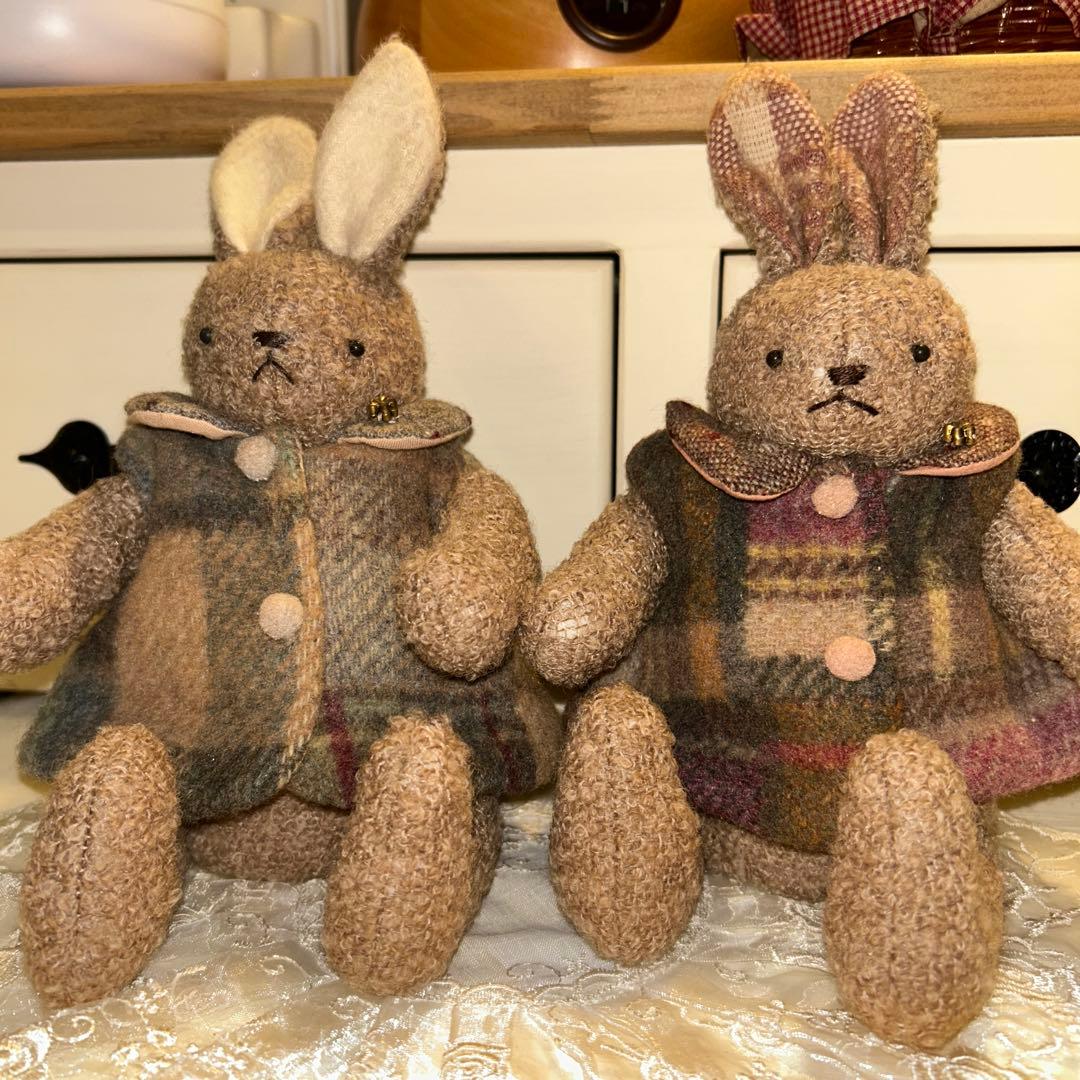 マニー　小物入れのうさぎぬいぐるみセット