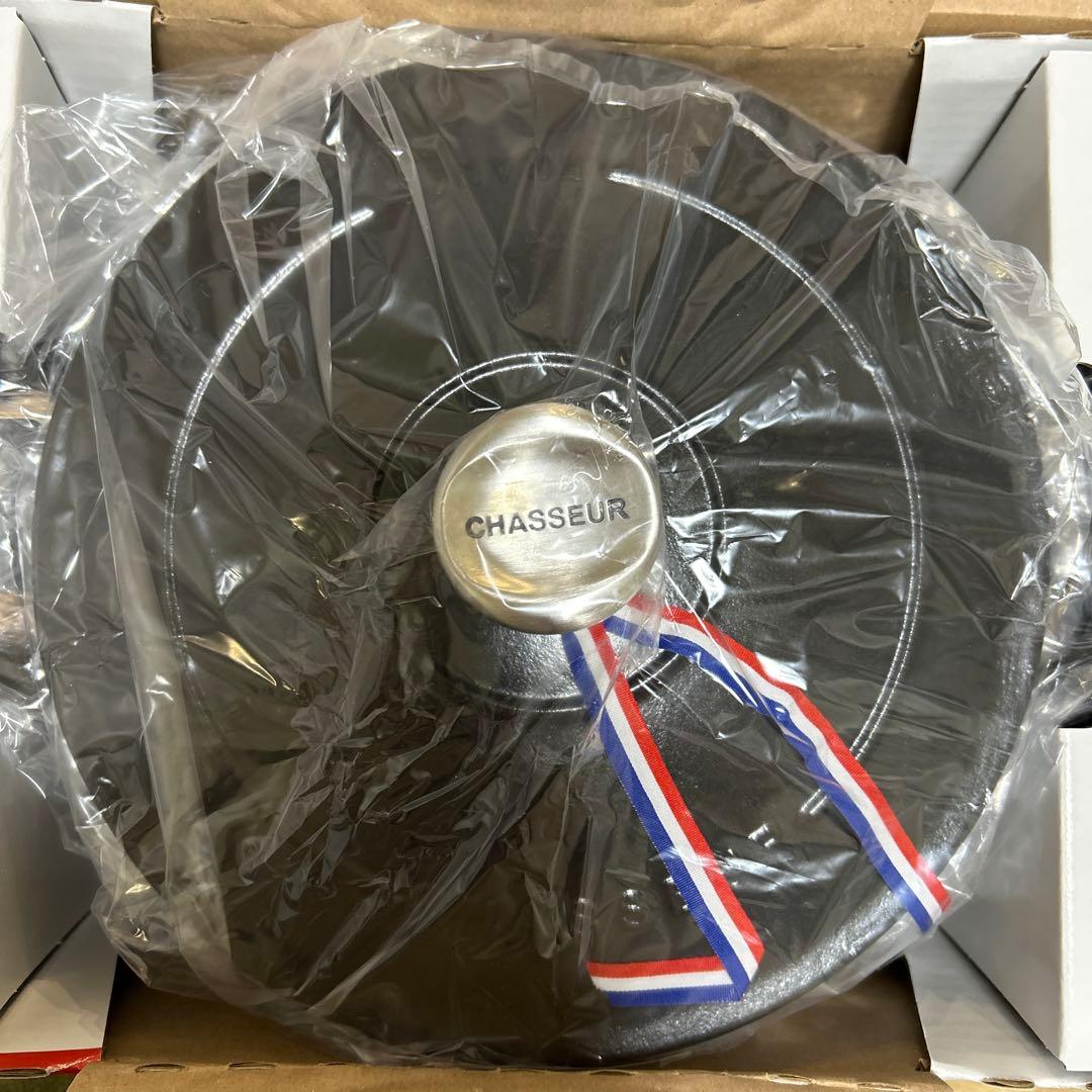 シャスール 両手鍋 黒（ノワール ブラック）24センチ②