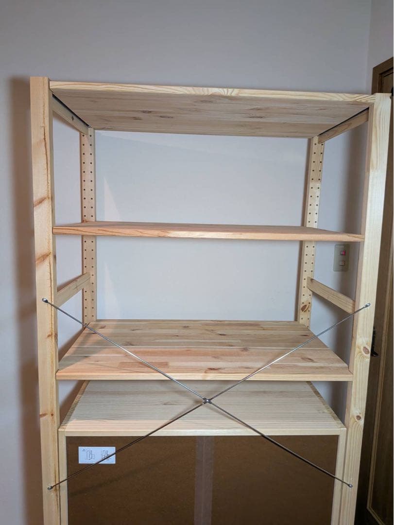 ■送料込■IKEA イーヴァル ユニットシェルフ パイン材 棚 キャビネット