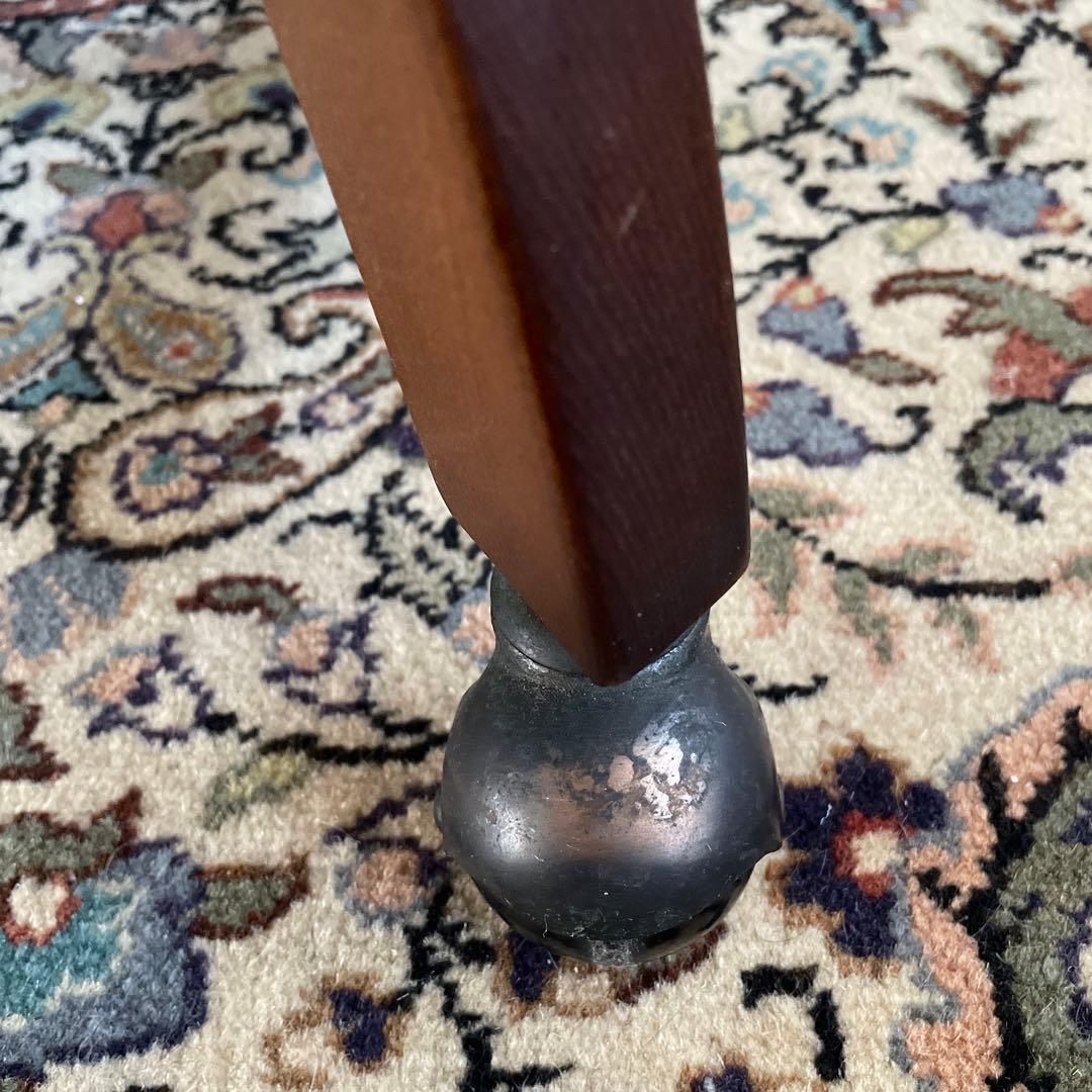 ①【美品】カリモク アームチェア コロニアル キャスター付き ダイニングチェア