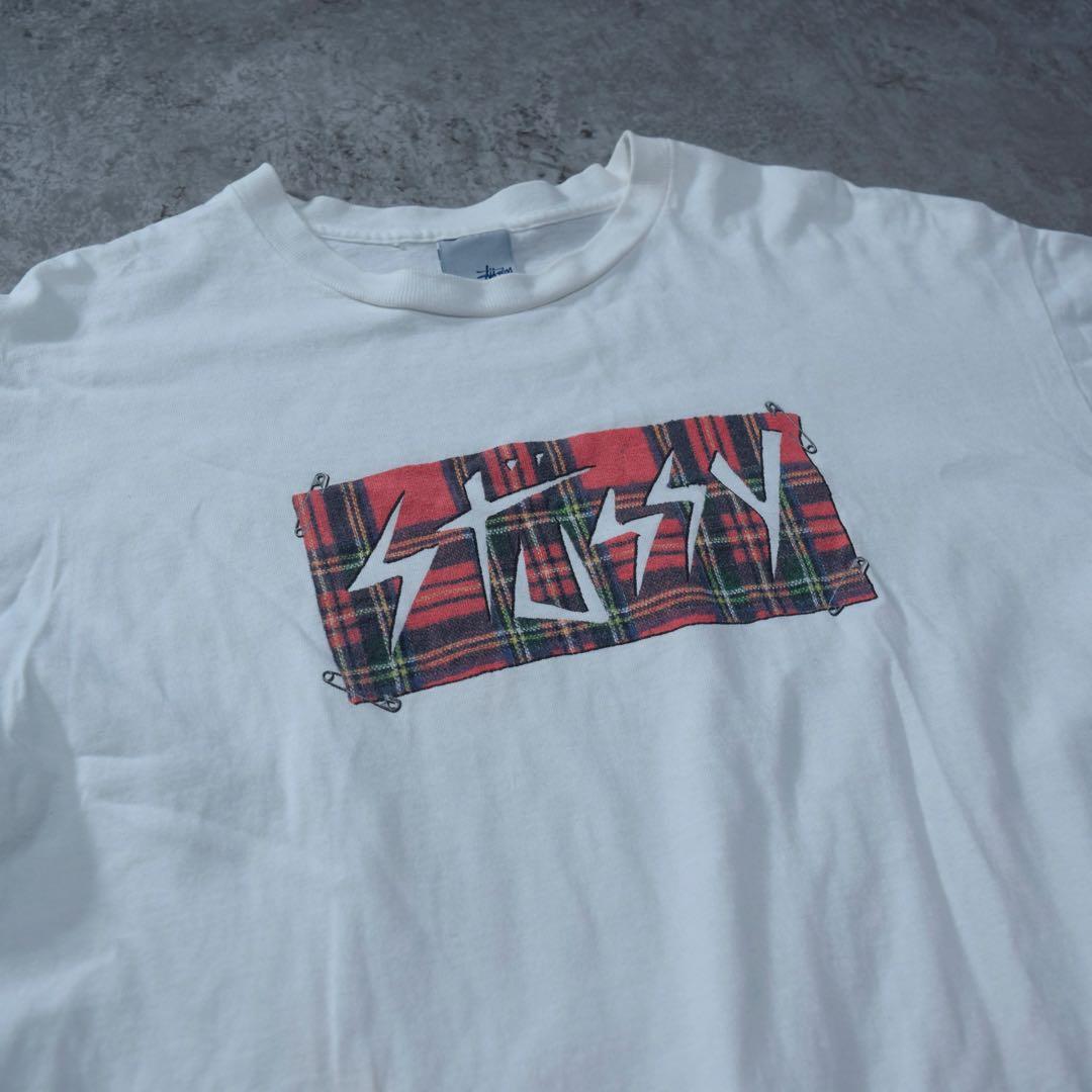 old STUSSY 90s USA製 プリントTシャツ kissオマージュロゴ