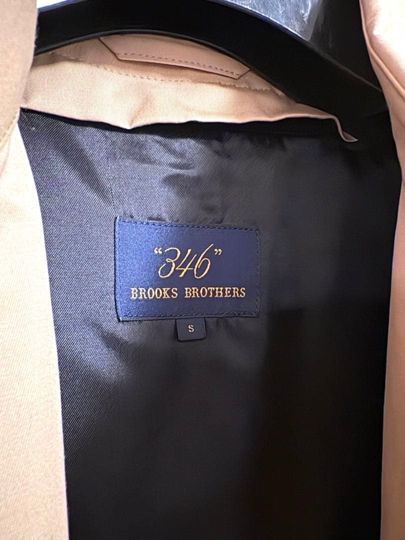 Brooks Brothers S ベージュ ステンカラーコート（ライナー付）
