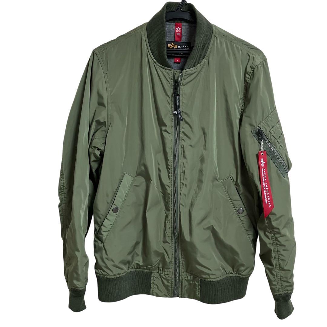 【美品】ALPHA INDUSTRIES MA-1 フライトジャケット オリーブ