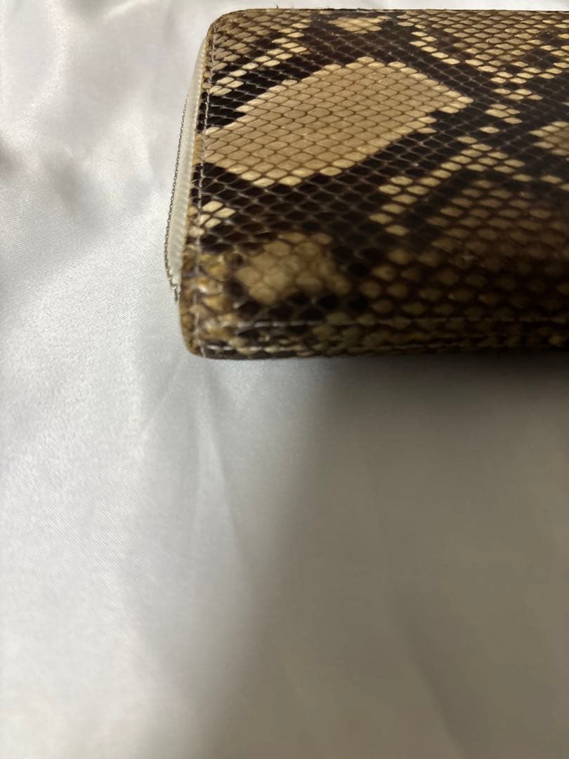 Hender Scheme パイソンレザー ラウンドファスナー長財布