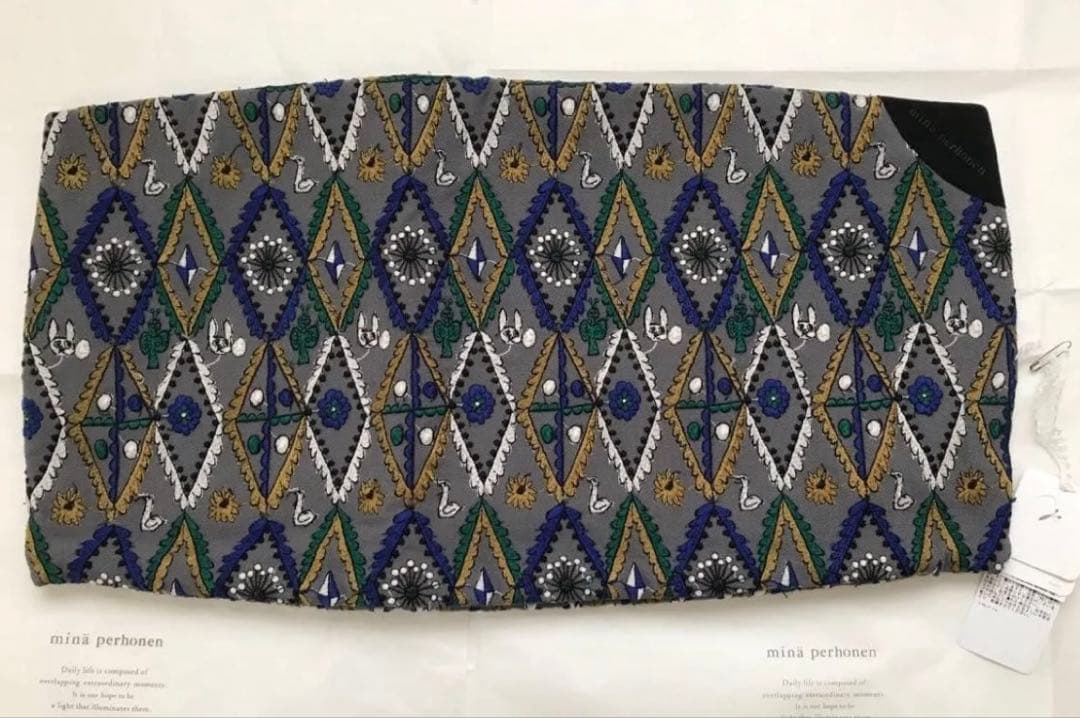 新品タグ付 ミナペルホネンForest diamond クッションカバー