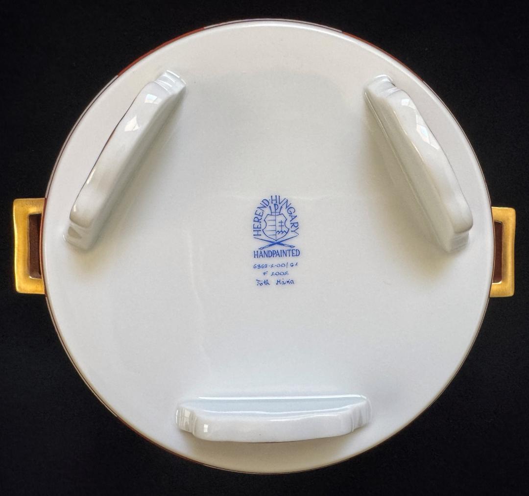 ヘレンド シノワズリ 西安の赤ゲデレ 茶会ボックス スターペインター作品