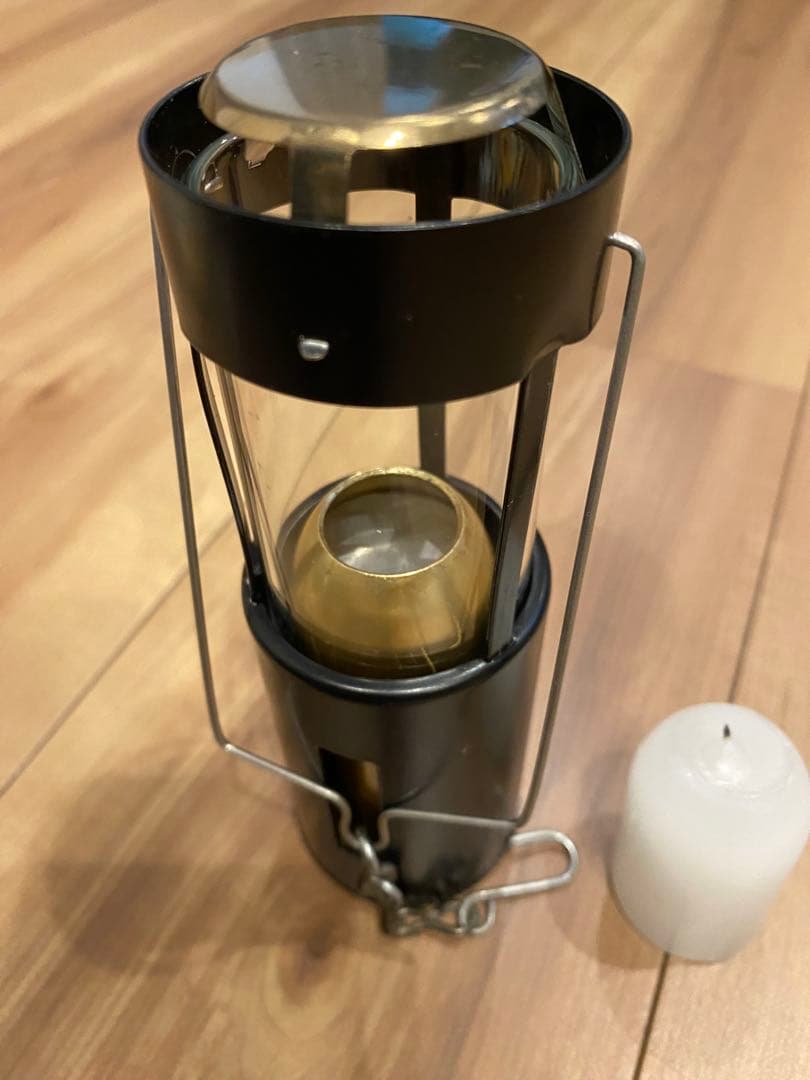 90s USA製　旧ロゴ　UCO キャンドルランタン　黒×金　金デカール　希少