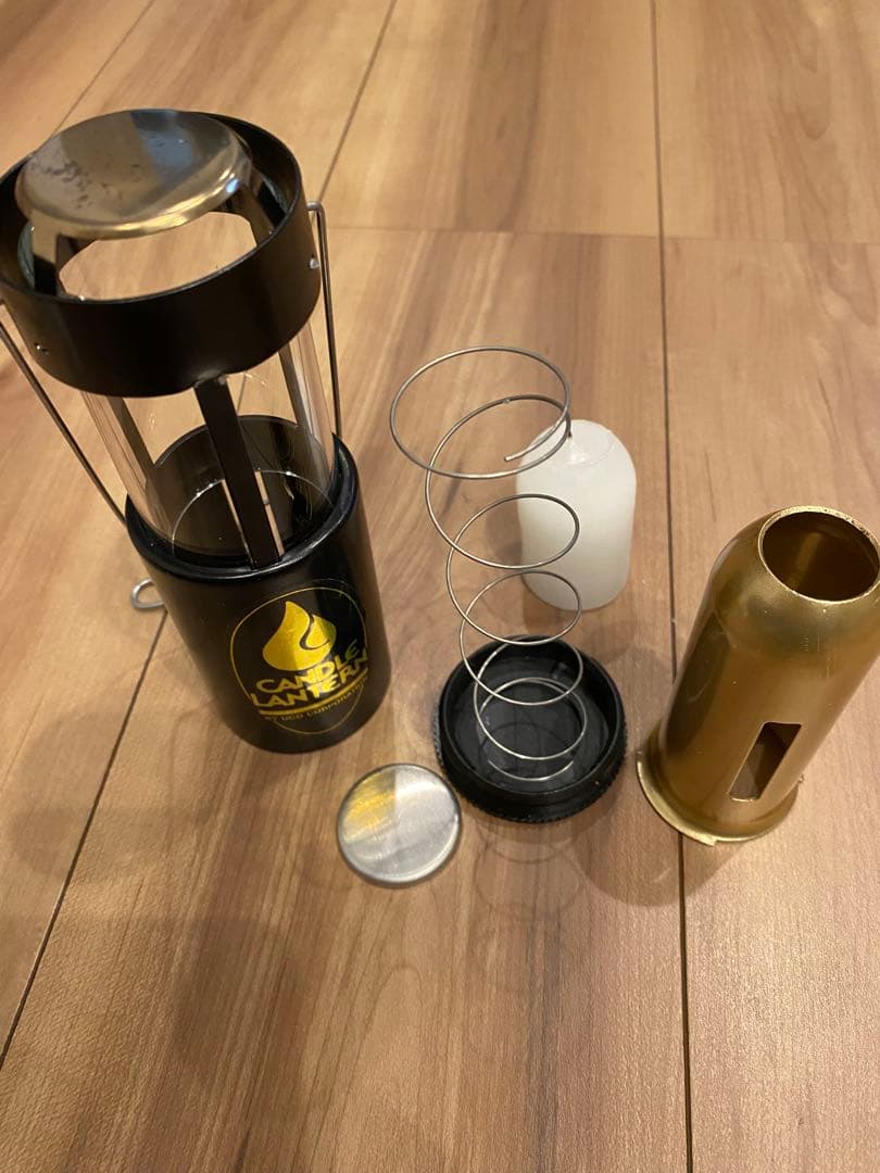 90s USA製　旧ロゴ　UCO キャンドルランタン　黒×金　金デカール　希少