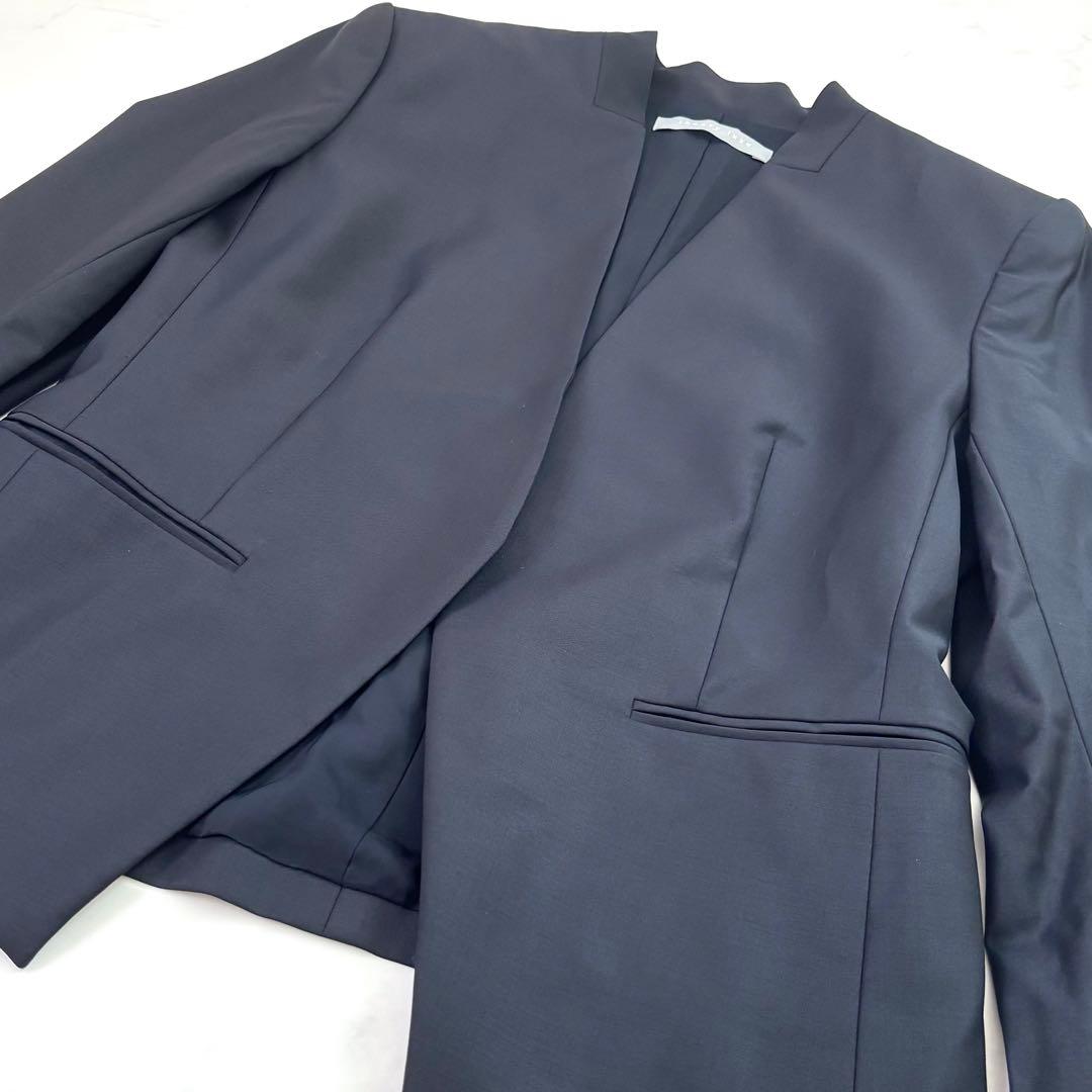 【極美品 大きいサイズ】セオリーリュクス エグゼクティブ セットアップスーツ 黒