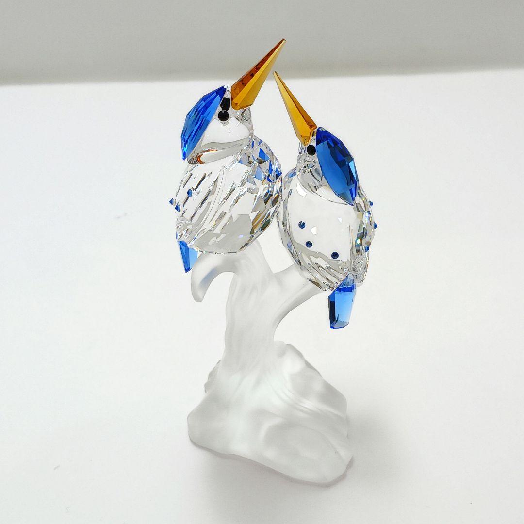 Y2435-12 スワロフスキー クリスタル カワセミ オブジェ 置物