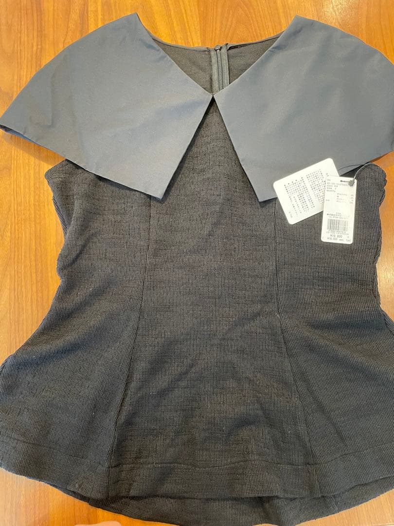 新品タグ付き　エストネーション　ビッグカラーツィーディーブラウス　ブラック