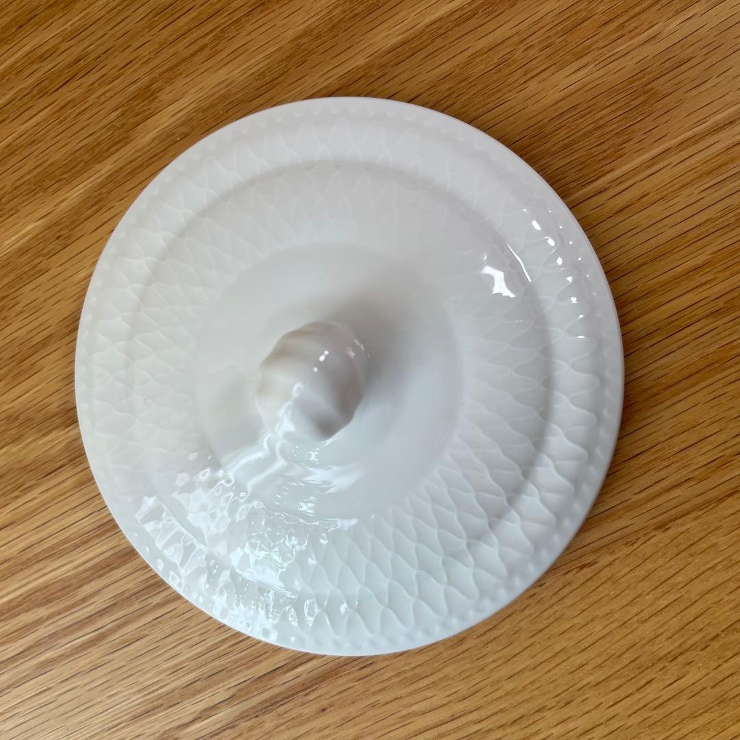 ◆廃番希少◆ロイヤルコペンハーゲン◆ホワイトパルメッテ◆蓋付きボウル3セット◆