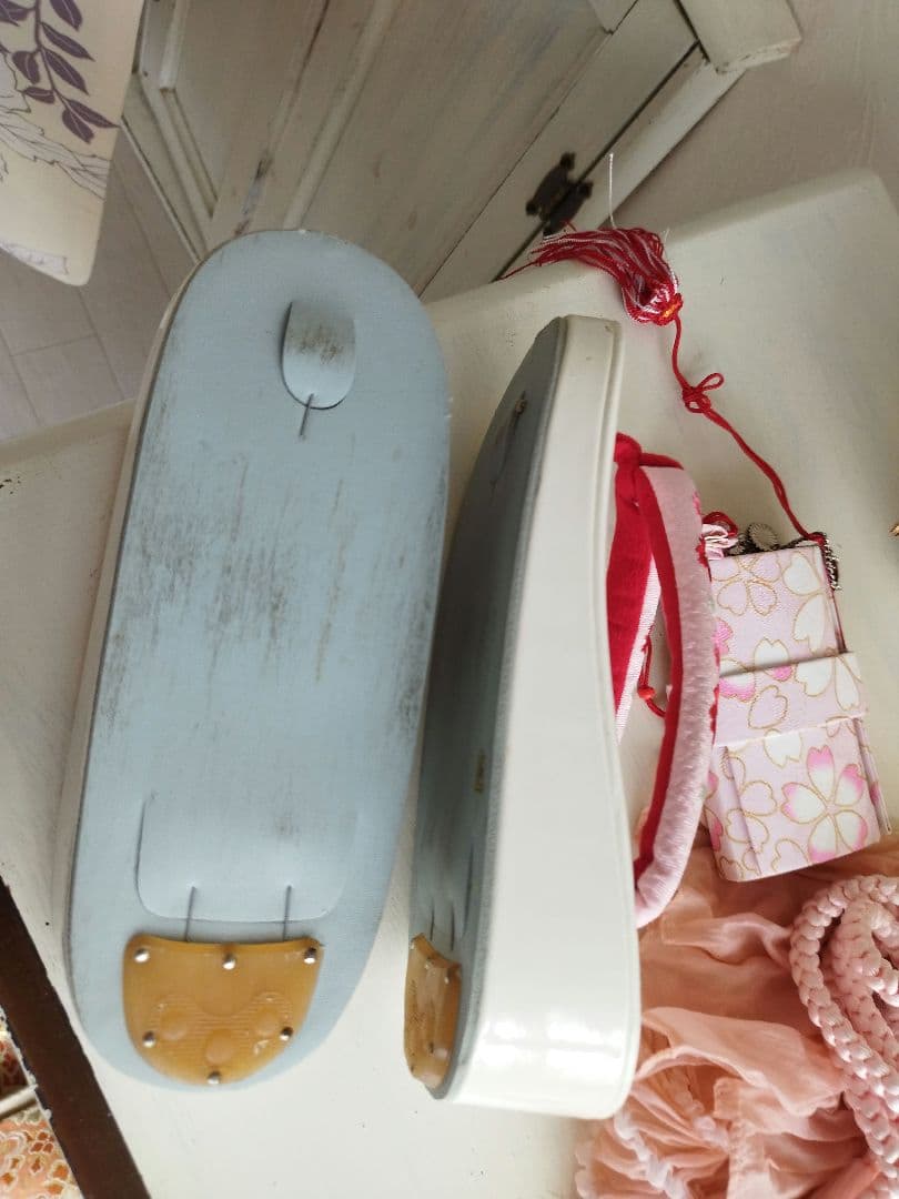 ブランド新品クリーム色に大きな牡丹の花模様☆七五三ハーフ成人式フルセット