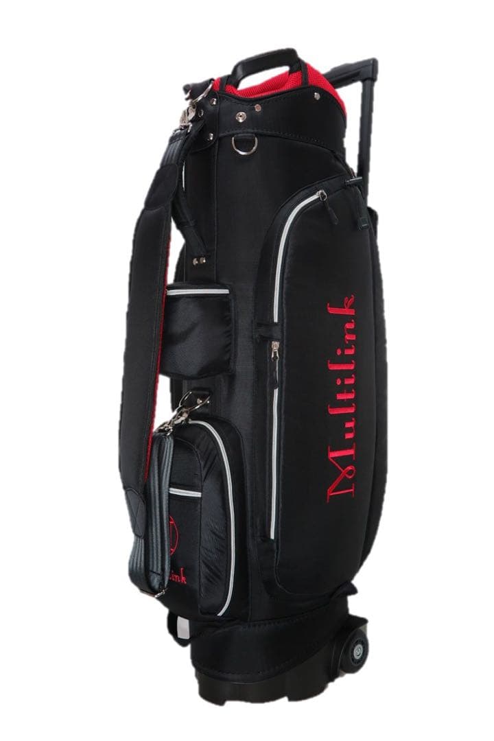 【MULTILINK】キャスター付きキャディバッグ（ブラック）