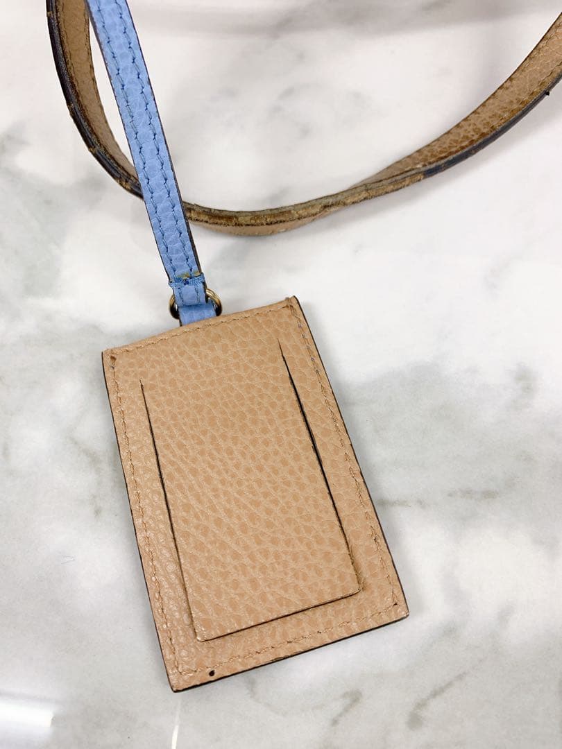 ＋グッチ　スウィング　バイカラー　トートバッグ　カーフスキン　レザー　ブラウン