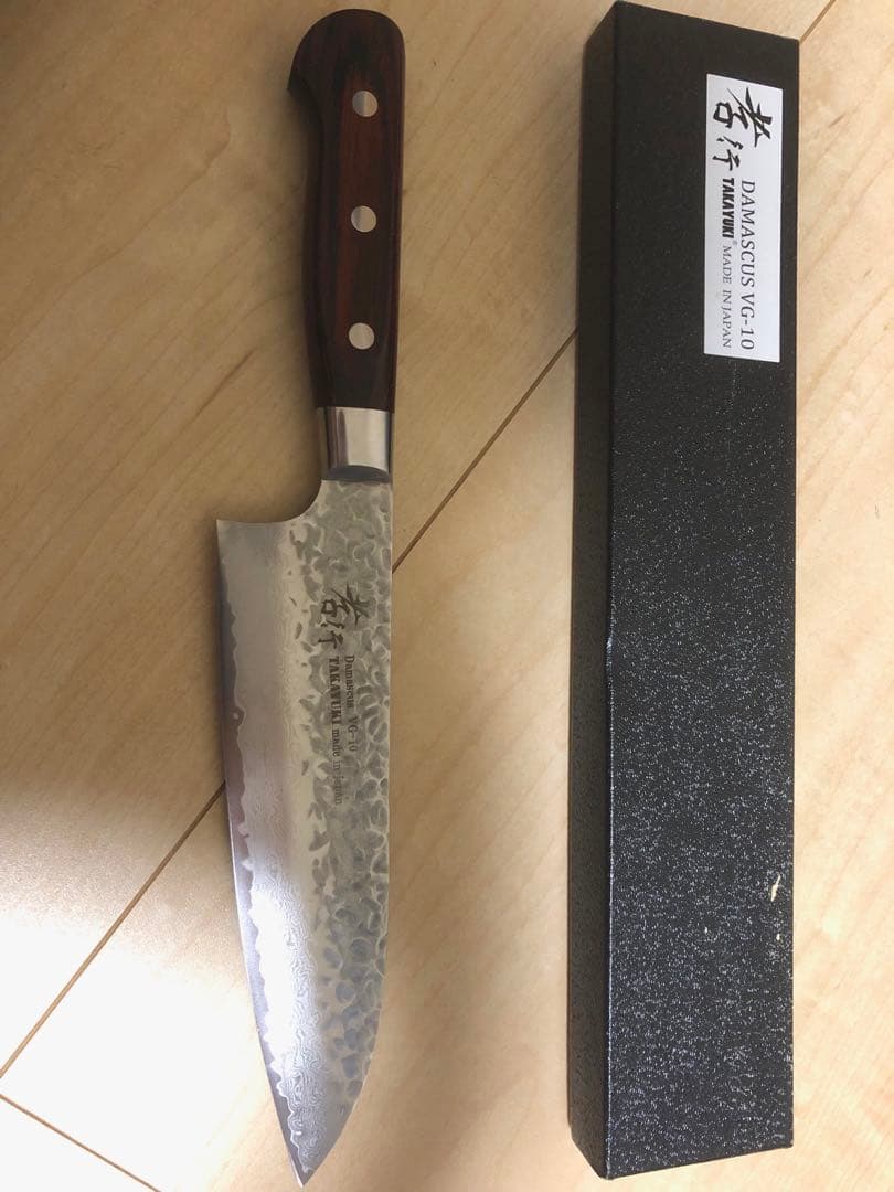 堺孝行　33層槌目　　三徳包丁180mm