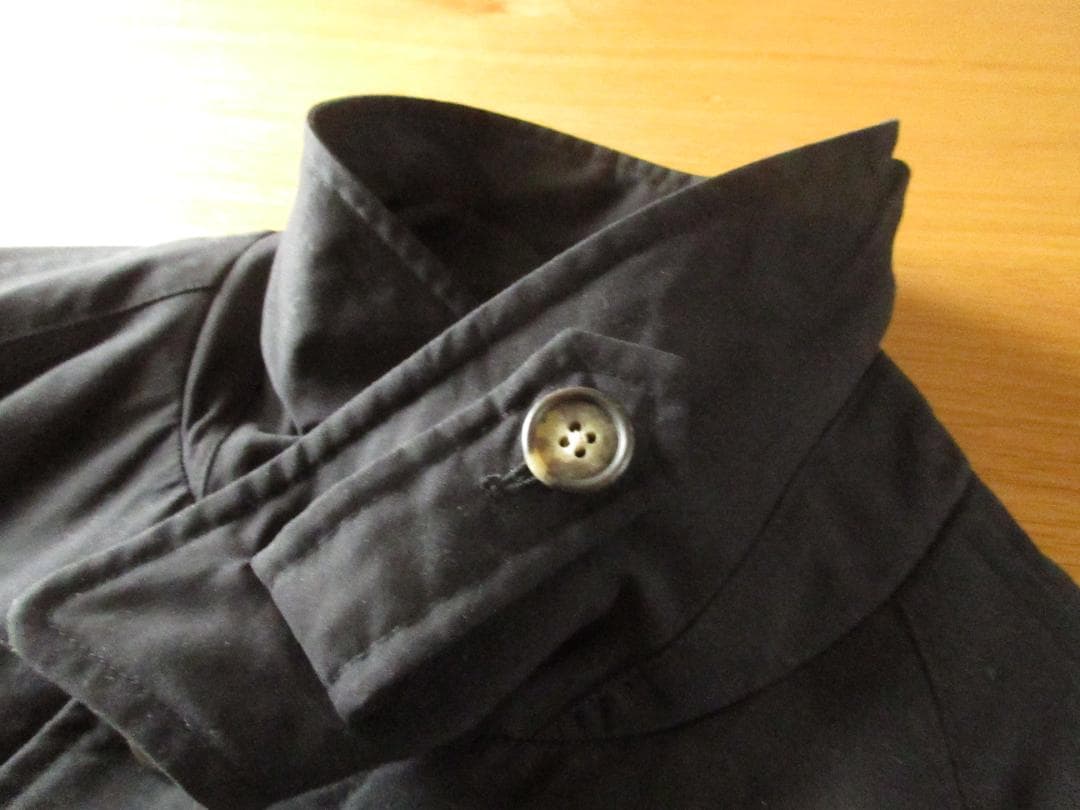 ★美品ランズエンドLANDS'END'90sステンカラーコートXL46-48黒