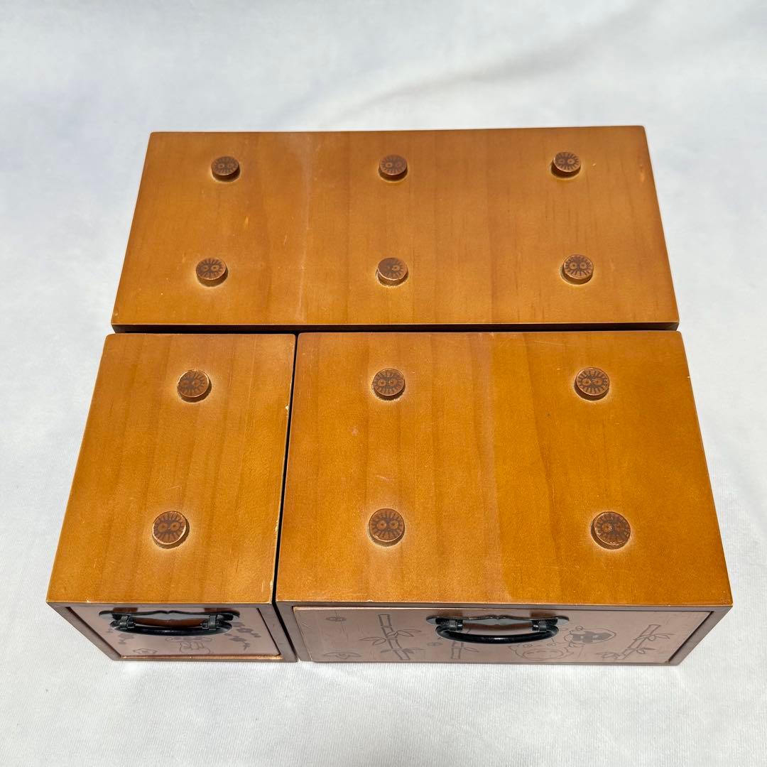 希少 廃盤☆となりのトトロ 木製 引出し 3個セット ジブリ 和風 小物入れ