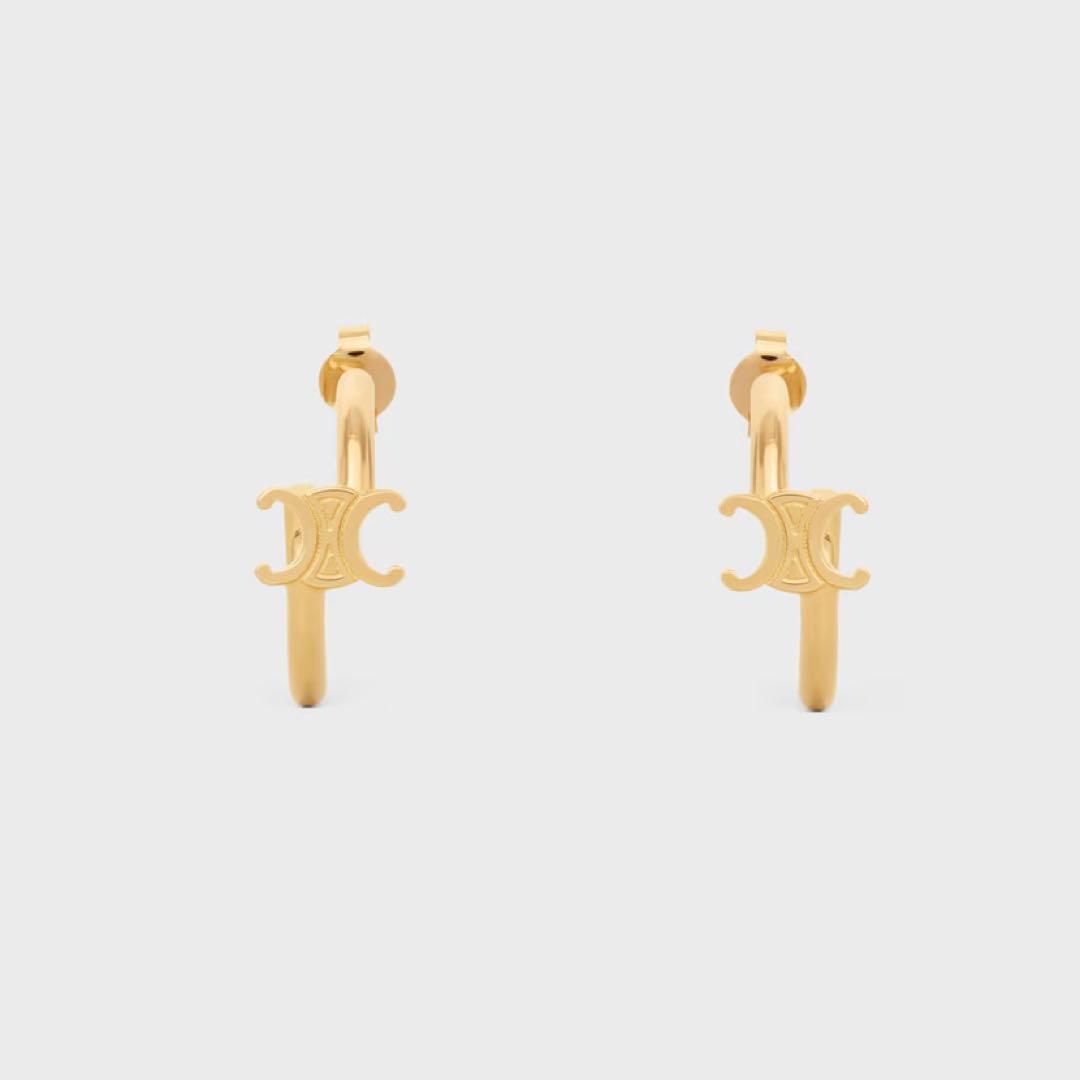 トリオンフ アシンメトリックフープ / ゴールドフィニッシュブラス