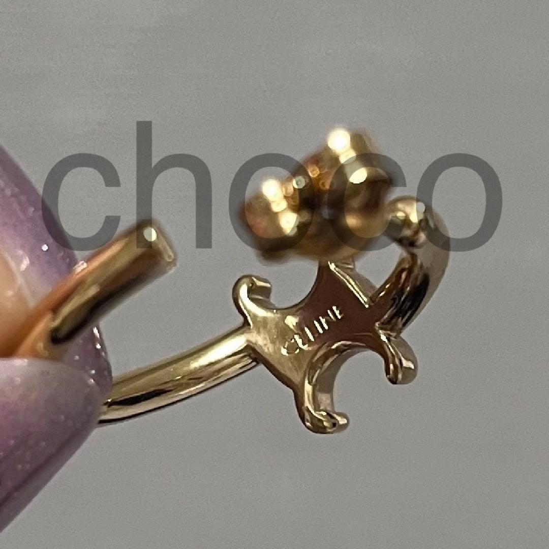 トリオンフ アシンメトリックフープ / ゴールドフィニッシュブラス