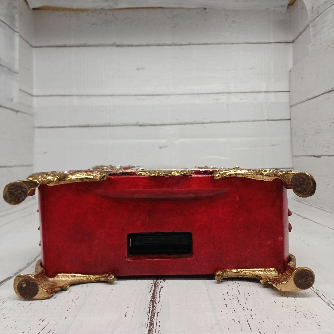 送料込み☆アンティーク【置時計/アトム回転振り子】レッド