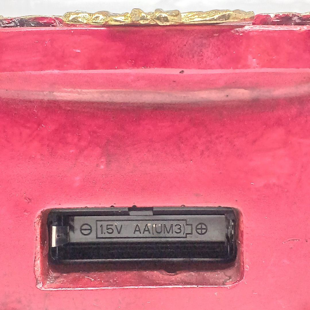 送料込み☆アンティーク【置時計/アトム回転振り子】レッド