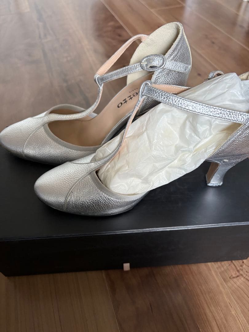 repetto シルバー ハイヒール・パンプス箱付き31500円
