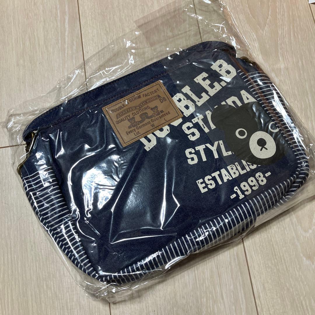 新品　ダブルB ショルダーバッグ、ハイビスカスバッグ