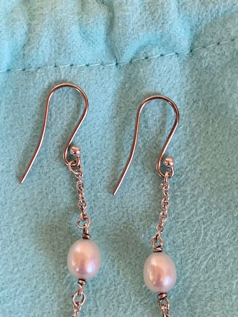 ティファニーオープンハートパールピアスシルバー925 希少デザイン