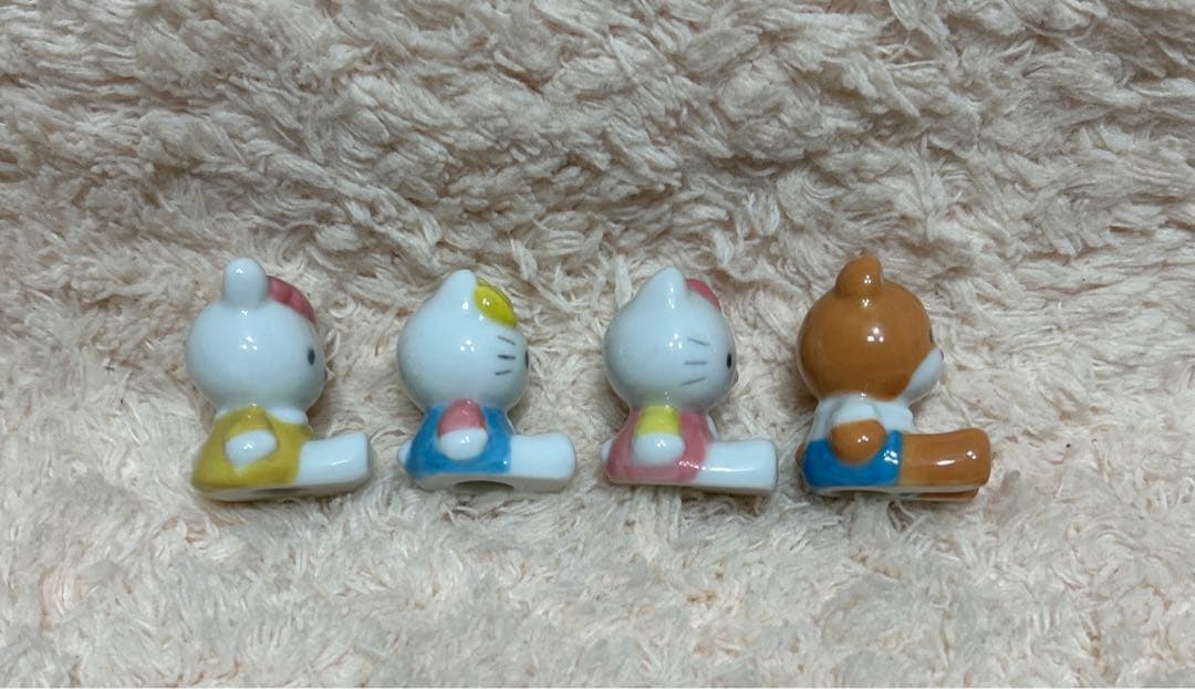 ハローキティ 箸置きセット　ミミィ くま ひつじ マスコット 1996年製