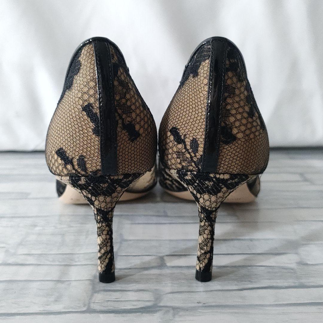 未使用品✨ジミーチュウ　レースパンプス　ポインテッドトゥ　黒　37