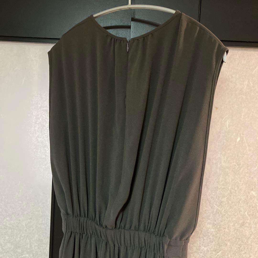 デプレ　ジャージーライクジョーゼット オールインワン36Mチャコールグレー