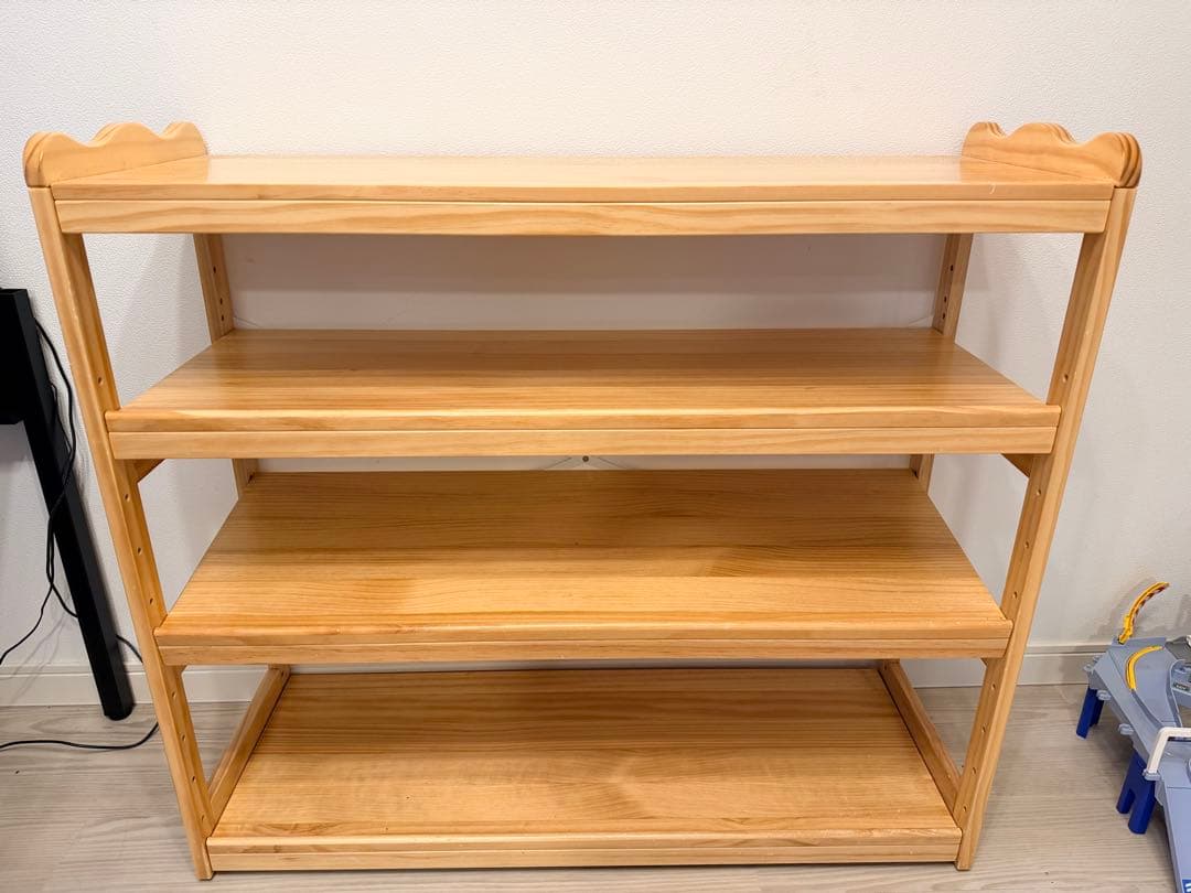 タンスのゲン　ラック 棚 幅100 4段 キッズラック　おもちゃ棚