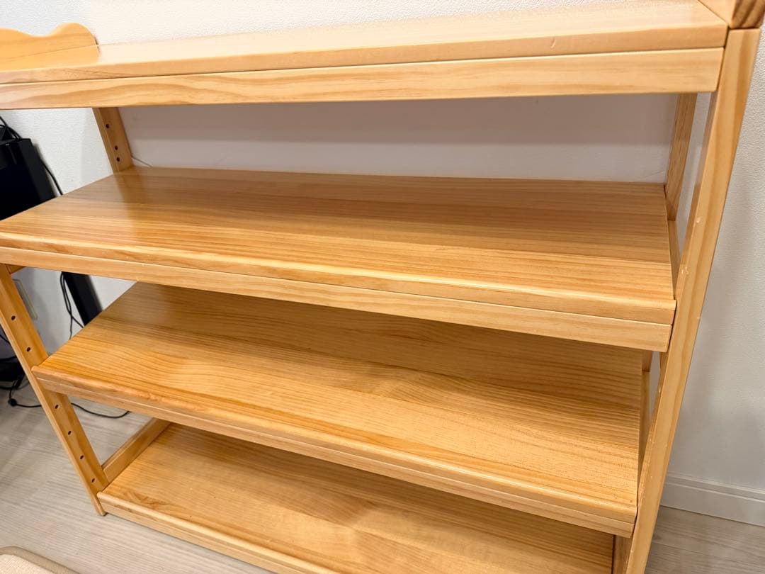 タンスのゲン　ラック 棚 幅100 4段 キッズラック　おもちゃ棚