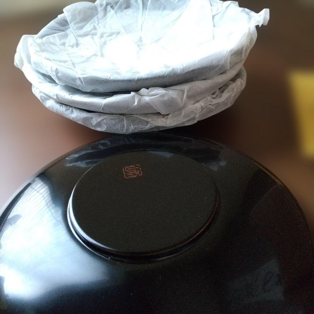 漆器 銘々皿 五客 桐箱入り