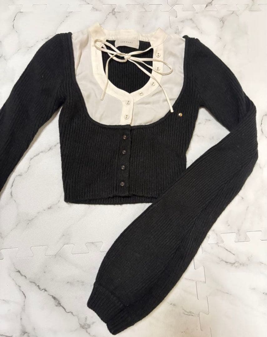 アンドマリー Rebecca ribbon knit tops