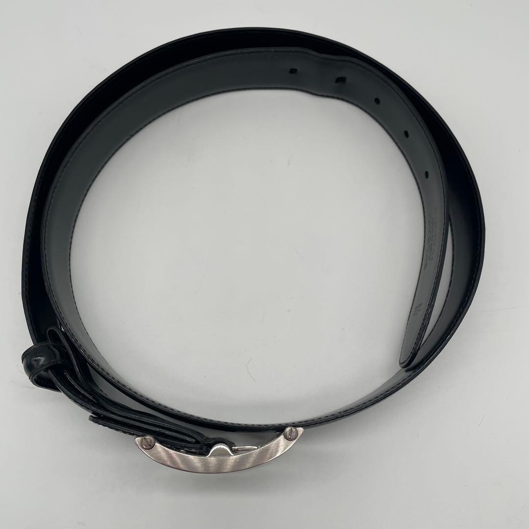 ブルガリ BVLGARI アショーマ ベルト レザー メンズ 黒 115/46