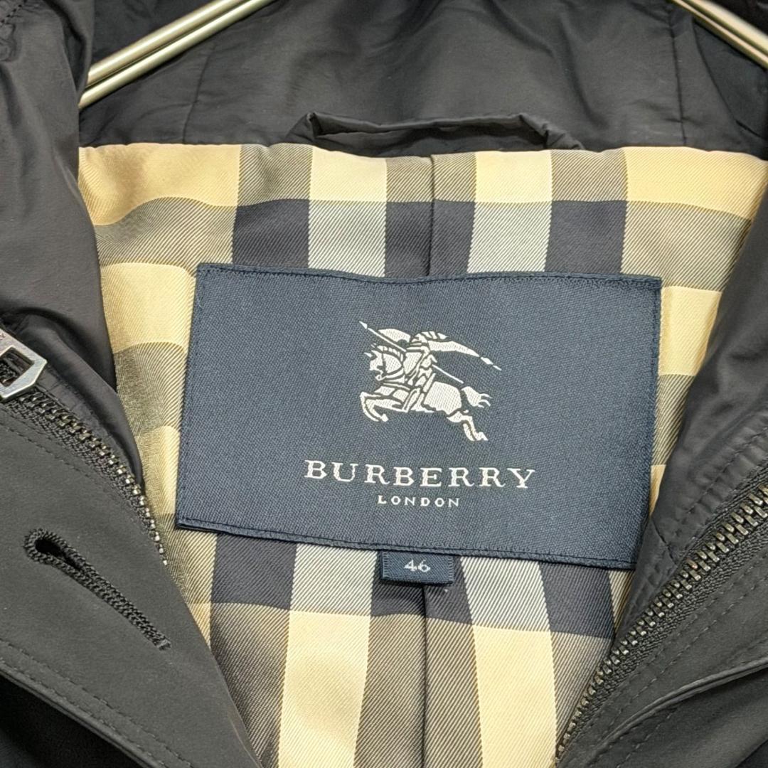 17070✨バーバリー 46 3XL メガチェック ダウンライナー フードコート