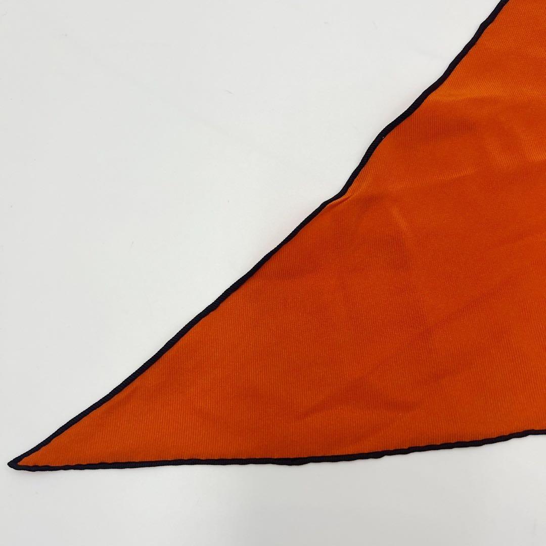 エルメス HERMES　ひし形　カレ　ロザンジュ スカーフ シルク　オレンジ
