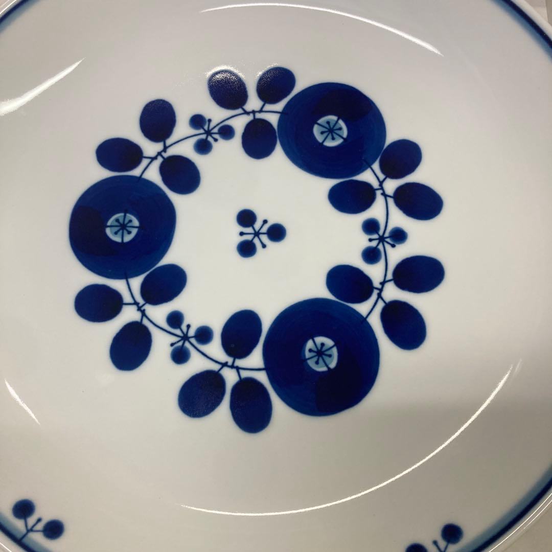 白山陶器 花柄 磁器皿 27cm