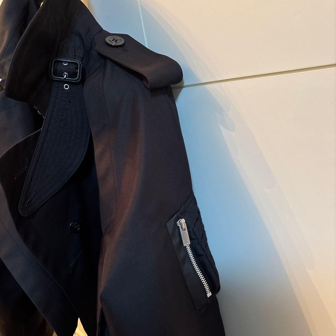 sacai 超美品　ショートトレンチ　黒