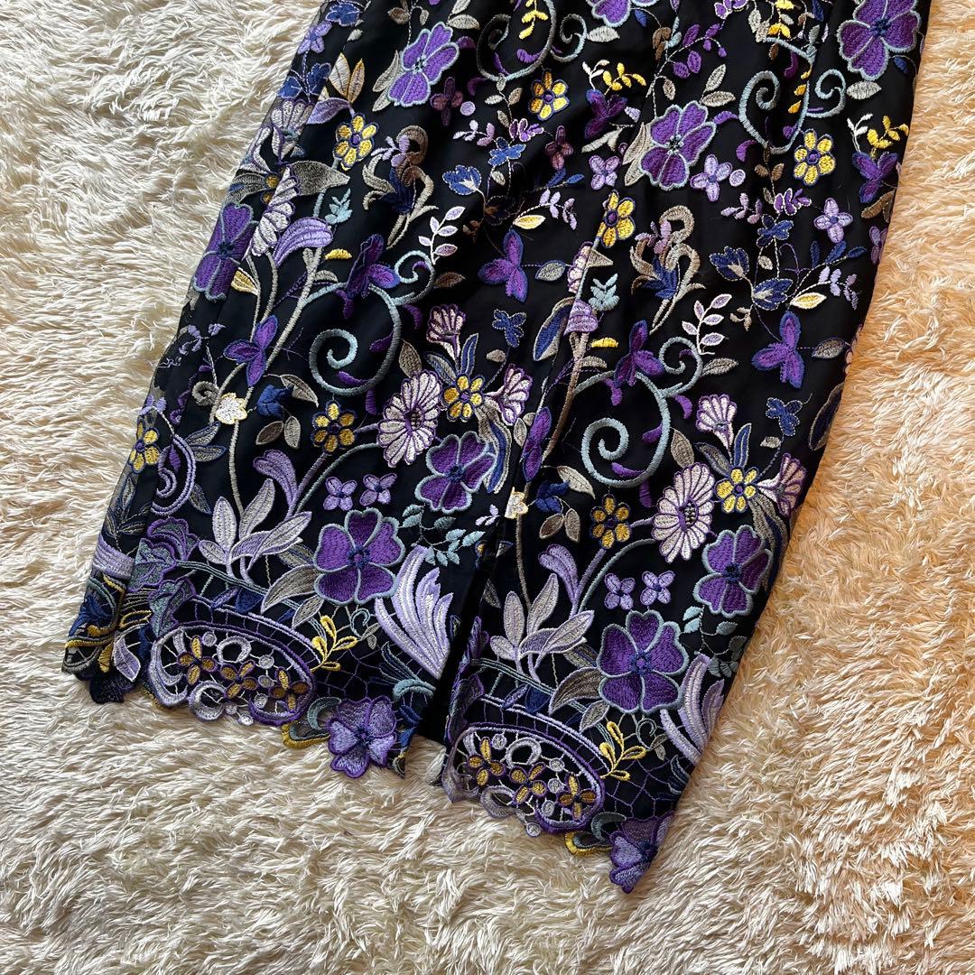 【cheriko】グレースコンチネンタル　花柄刺繍ワンピース　ドレス　結婚