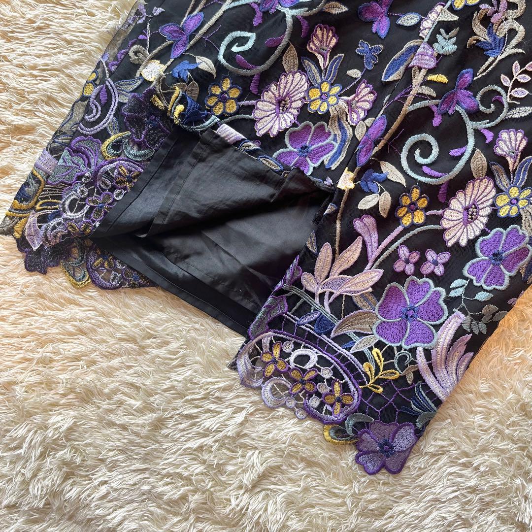 【cheriko】グレースコンチネンタル　花柄刺繍ワンピース　ドレス　結婚