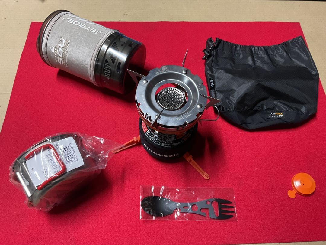 JETBOIL 希少美品の0.8SOLチタンポット動作良好・新品付属品多数付き！